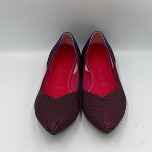 Rare Rothy’s The Point Flats In Berry Lattice Stitch Women’s 9 Shoes Retired